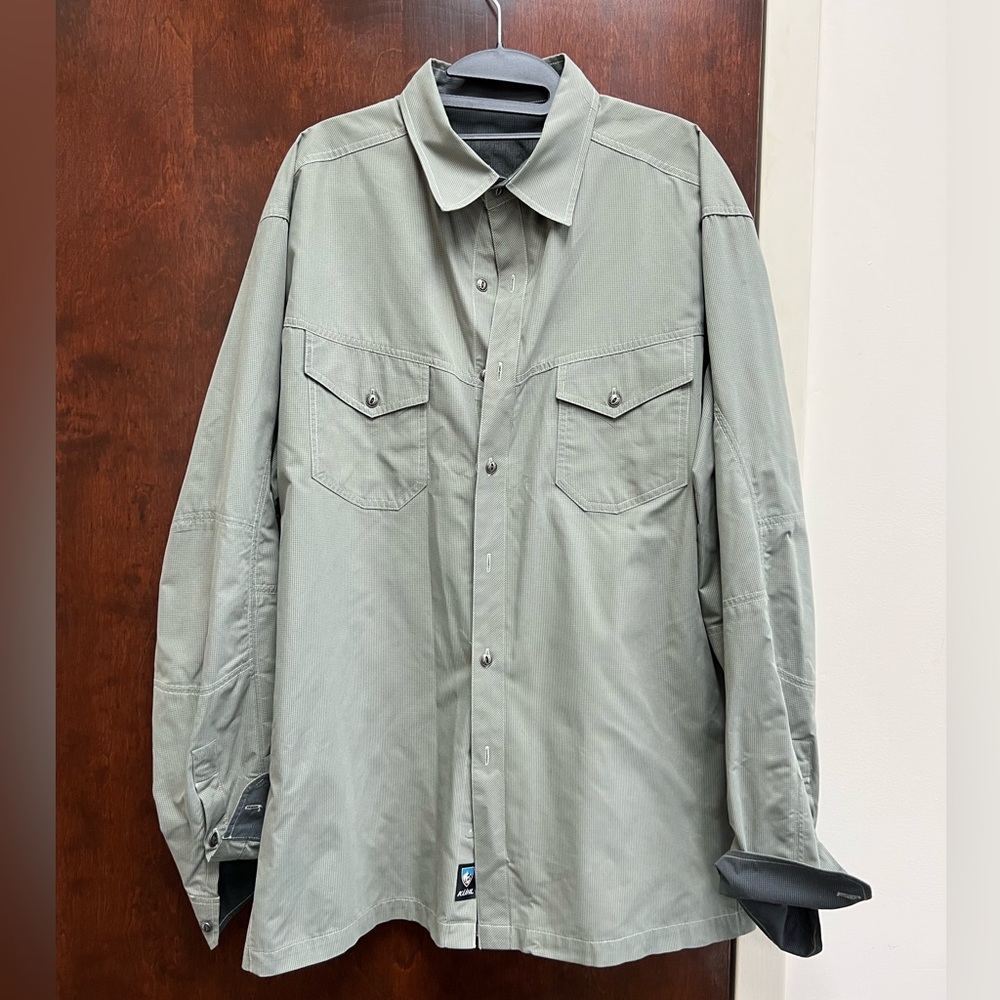 Kuhl Men's Green Button-Up Shirt